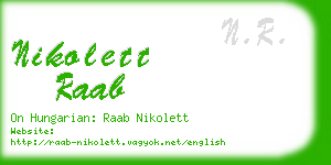 nikolett raab business card